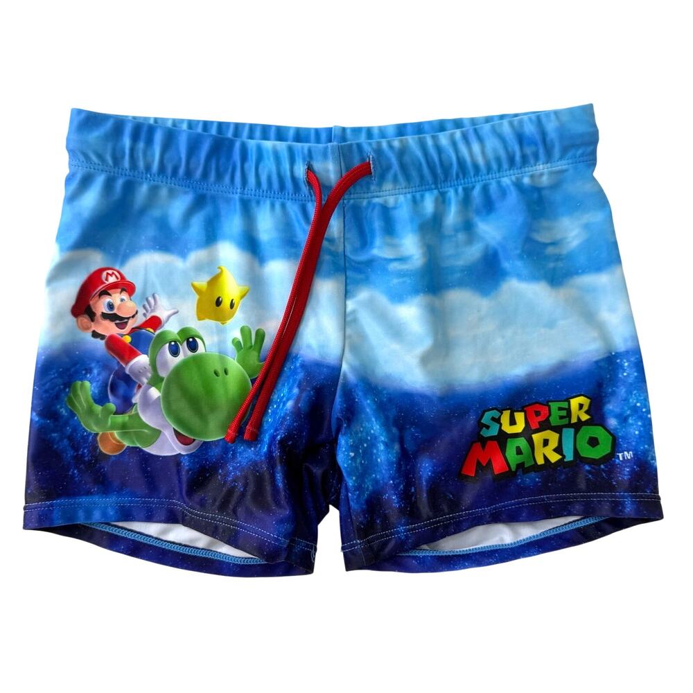 H&M Super Mario Blue Euro Swim Shorts Size 8-10Y